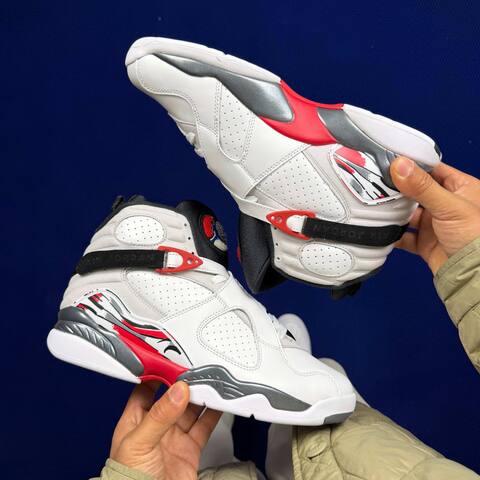 Jordan Air Jordan 8 Retro Bugs Bunny 305381 100 White Black Red Grey US 9 UK 8 EUR 42 5 Basketball Shoe - Men's (BS-87308)
