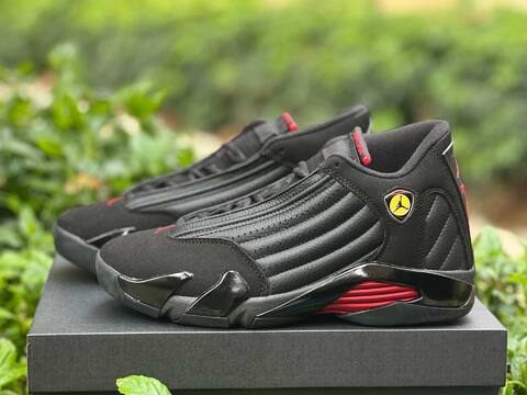 Jordan Air Jordan 14 Retro 487471 003 Black Varsity Red EU 43 Basketball Shoe - Men's (BS-87332)