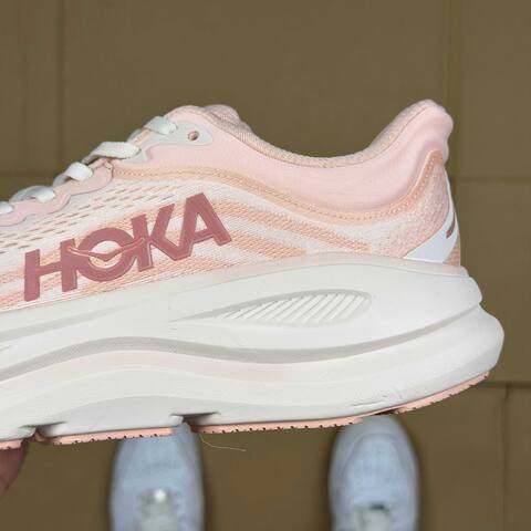 HOKA Bondi 9 Light Pink Off White Rose Running Shoe Running Sneakers (BS-86915)