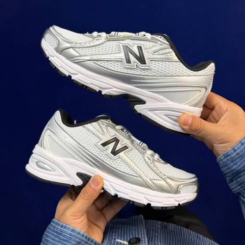 New Balance 740 U740NW2 White Silver Black EU 38 Running Shoe - Women's (BS-87091)