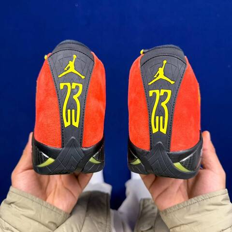 Jordan Air Jordan 14 Retro IF5015-600 Challenge Red Black Yellow Silver EU 42 5 Basketball Shoe - Men's (BS-87326)