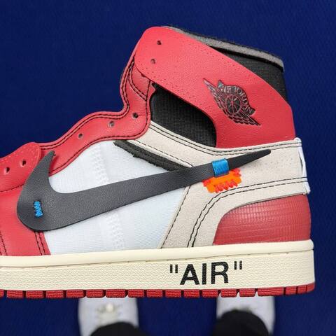 Jordan Air Jordan 1 High Off White Chicago AA3834-101 White Black Red EU 41 Basketball Shoe - Men's (BS-87143)