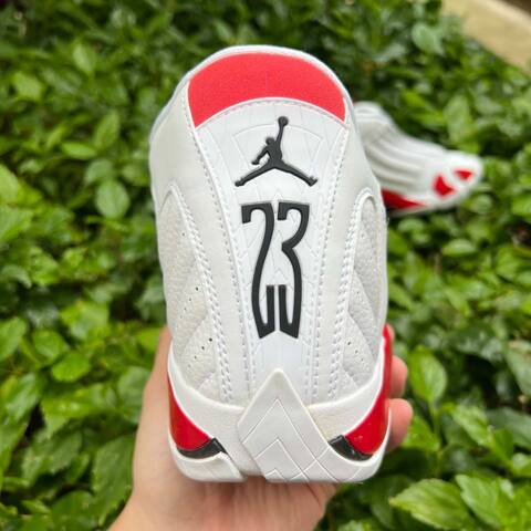 Jordan Air Jordan 14 Retro 487471-100 White Black Varsity Red EU 43 Basketball Shoe - Men's (BS-87331)