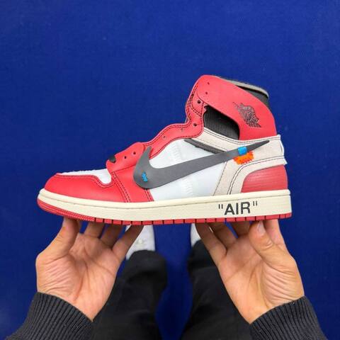 Jordan Air Jordan 1 High Off White Chicago AA3834-101 White Black Red EU 41 Basketball Shoe - Men's (BS-87143)