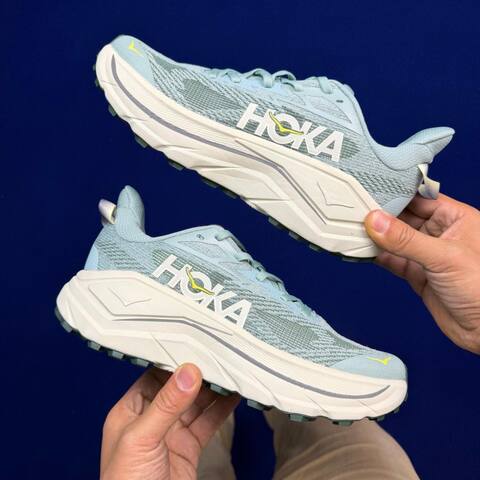 HOKA Challenger 8 Light Mint Cream White Yellow Trail Shoe Trail Running Sneakers (BS-86845)