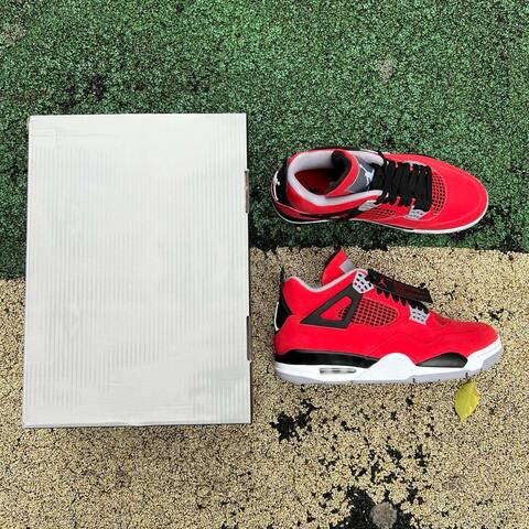 Jordan Air Jordan 4 Retro FQ8138-600 Fire Red White Black US 9 5 UK 8 5 EUR 43 Cm 27 5 Basketball Shoe - Men's (BS-87244)
