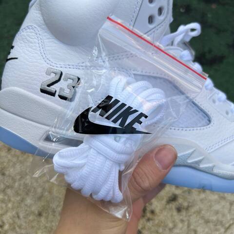 Jordan Air Jordan 5 Retro OG HQ7978 103 White Black Metallic Silver EU 42 Basketball Shoe - Men's (BS-87296)