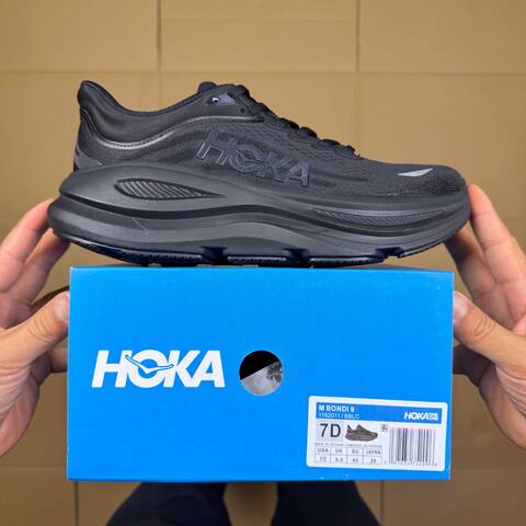 HOKA Bondi 9 Triple Black White Running Shoe Running Sneakers (BS-86914)