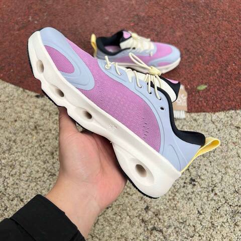 On Cloudsolo 3WF30600665 Grey Purple Cream US 6 EU 37 UK 4 JP 23 Running Shoe Running Sneakers - Women's (BS-86764)