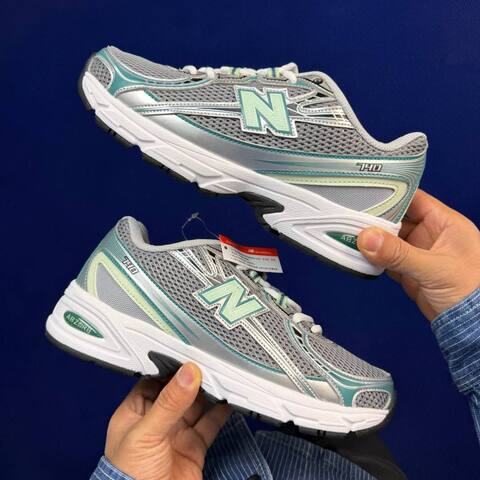 New Balance 740 U740NC2 Grey Silver Mint Green White USA 8 UK 7 5 EUR 41 5 Running Shoe - Men's (BS-87099)