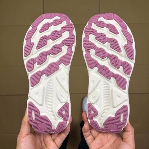 HOKA Clifton 9 Light Pink White Running Shoe Running Sneakers (BS-86879)