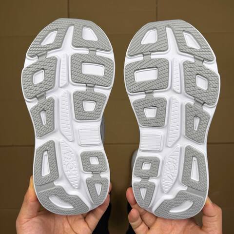 HOKA Bondi 9 Light Grey White Running Shoe Running Sneakers (BS-86905)