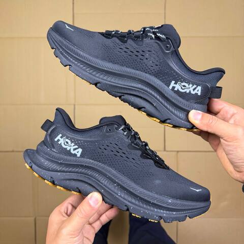 HOKA Kawana 2 Black White Gum Running Shoe Running Sneakers (BS-86919)