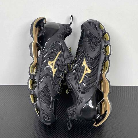 Mizuno Wave Prophecy LS Black Gold Running Shoe Running Sneakers (BS-86781)