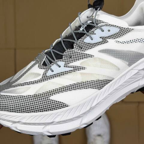 HOKA Mafate Speed 4 LITE White Black Grey Trail Shoe Trail Running Sneakers (BS-86938)