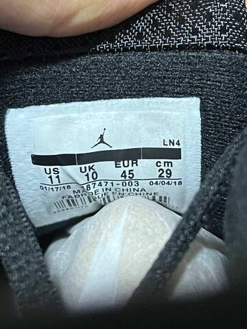Jordan Air Jordan 14 Retro 487471 003 Black Varsity Red EU 45 Basketball Shoe - Men's (BS-87333)