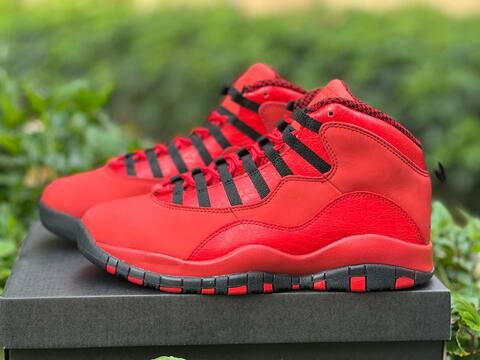 Jordan Air Jordan 10 Retro HOH AJ9100 625 University Red Black EU 43 Basketball Shoe - Men's (BS-87066)