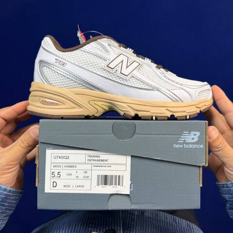 New Balance 740 U740IQ2 White Brown Beige Silver EU 38 Training Shoe - Women's (BS-87090)