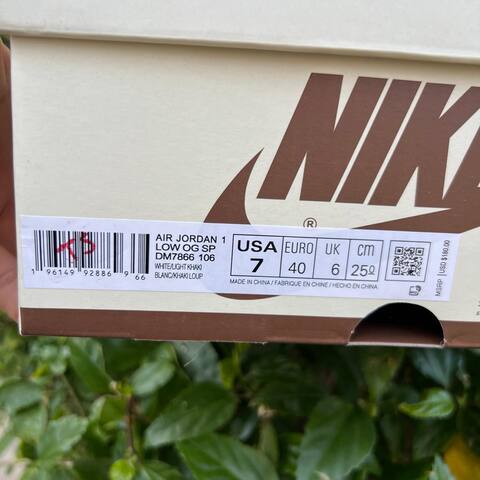 Jordan Air Jordan 1 Low OG SP DM7866 106 White Light Khaki Brown Pink USA 7 EURO 40 UK 6 25 Cm Sneaker - Men's (BS-87240)