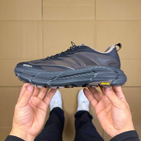 HOKA Mafate Speed 4 LITE Satisfy Black Dark Brown Silver Trail Shoe Trail Running Sneakers (BS-86936)