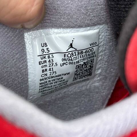 Jordan Air Jordan 4 Retro FQ8138-600 Fire Red White Black US 9 5 UK 8 5 EUR 43 Cm 27 5 Basketball Shoe - Men's (BS-87244)