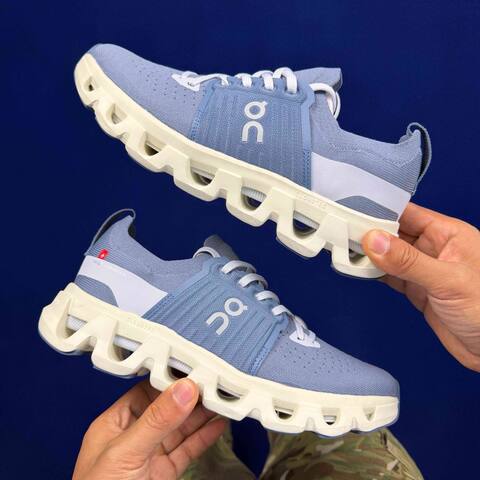 On Cloudswift 4 Blue White Cream Running Shoe Running Sneakers (BS-86749)