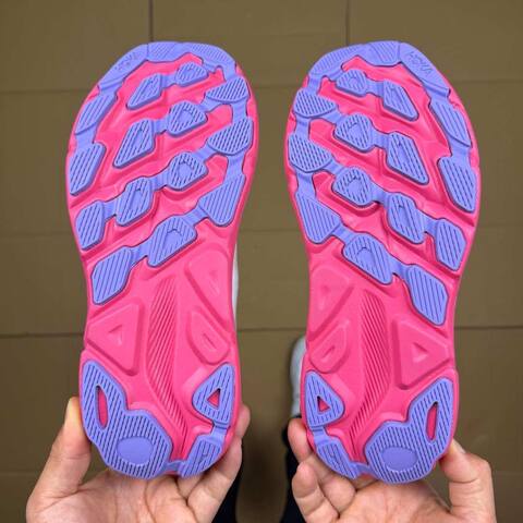 HOKA ONE ONE Clifton 9 White Pink Yellow Cream Purple Running Shoe Running Sneakers (BS-86878)