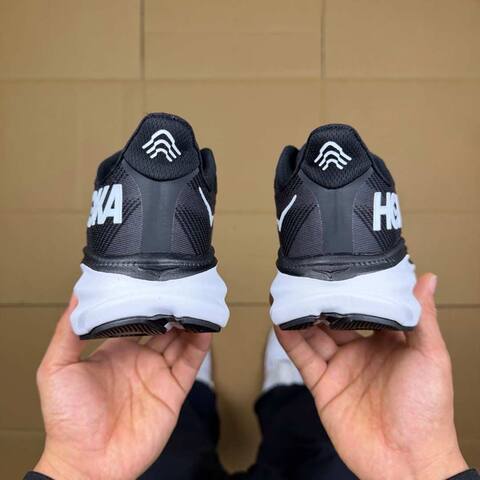 HOKA ONE ONE Clifton 9 Black White Running Shoe Running Sneakers (BS-86863)