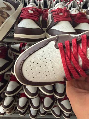 Jordan Air Jordan 1 Low IQ5321 121 White Brown Red Beige EU 37 5 38 Sneaker - Women's (BS-87224)