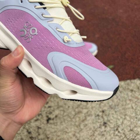 On Cloudsolo 3WF30600665 Grey Purple Cream US 6 EU 37 UK 4 JP 23 Running Shoe Running Sneakers - Women's (BS-86764)