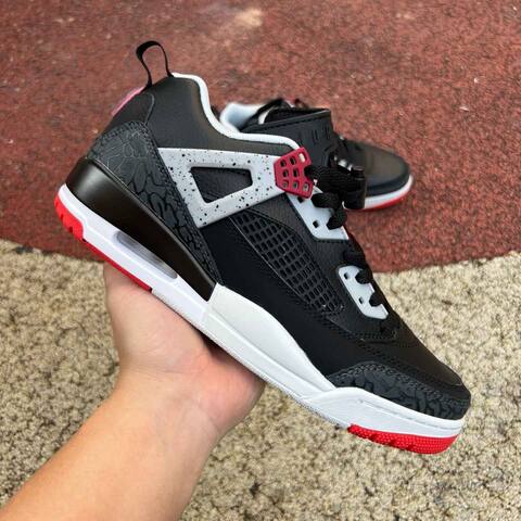 Jordan Spizike Low CNY FQ1759 009 Black Grey White Red EU 42 Basketball Shoe - Men's (BS-87280)