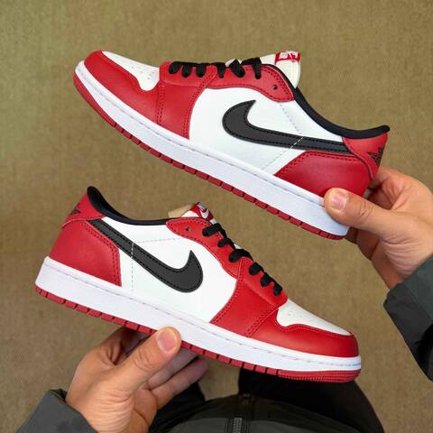 Jordan Air Jordan 1 Retro Low OG HQ6998-600 White Red Black EU 41 Sneaker - Men's (BS-87198)