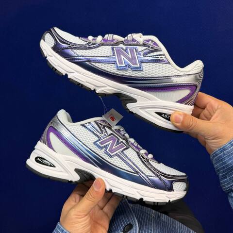 New Balance 740 U740CG2 White Purple Silver Black USA 6 5 UK 6 EUR 39 5 Training Shoe - Women's (BS-87093)