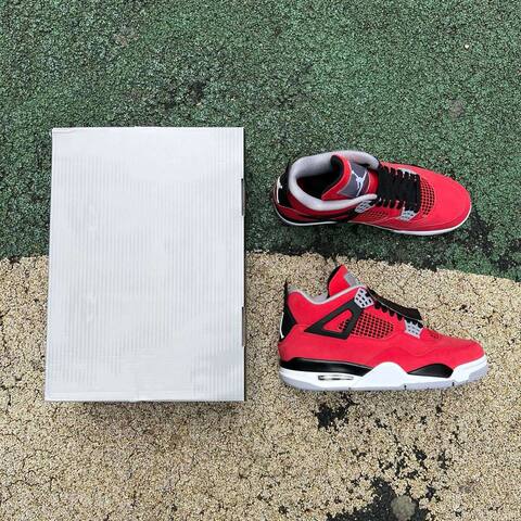 Jordan Air Jordan 4 Retro FQ8138 600 Fire Red White Black US 10 UK 9 BR 42 EUR 44 28 Cm Basketball Shoe - Men's (BS-87248)