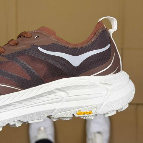 HOKA Mafate Speed 4 LITE Dark Brown White Trail Shoe Trail Running Sneakers (BS-86934)