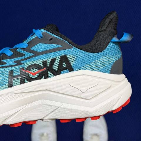 HOKA Challenger 8 Blue Black White Red Trail Shoe Trail Running Sneakers (BS-86849)