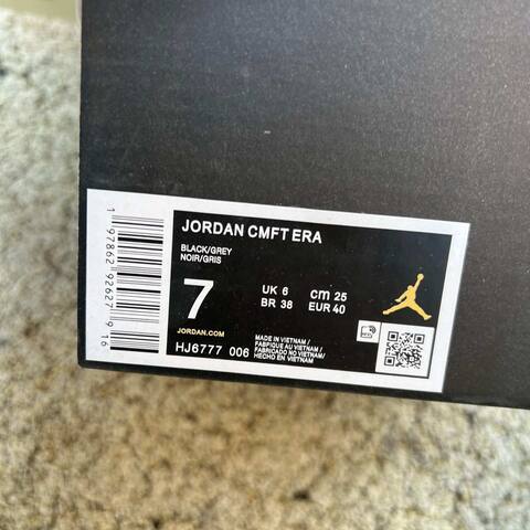 Jordan CMFT Era HJ6777 006 Black Grey EUR 40 Sneaker - Men's (BS-86977)