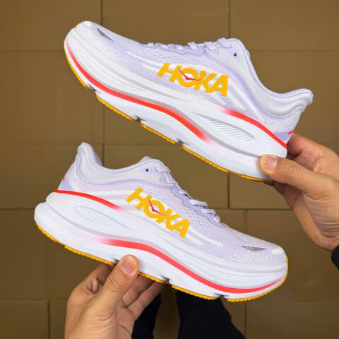 HOKA Bondi 9 Light Purple White Yellow Red US 7-13 Running Shoe Running Sneakers (BS-86909)