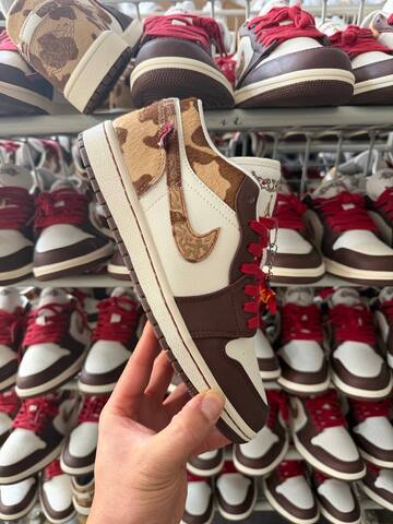 Jordan Air Jordan 1 Low IQ5321 121 White Brown Red Beige EU 37 5 38 Sneaker - Women's (BS-87224)