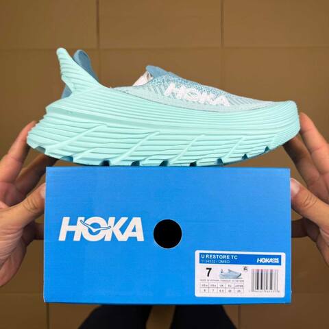 HOKA Restore TC Mint Teal White Sneaker Casual Sneakers (BS-86928)