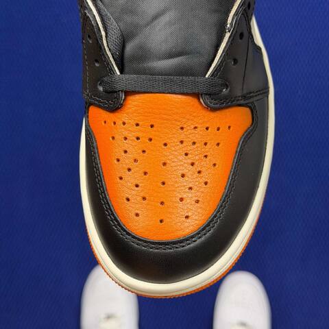 Jordan Air Jordan 1 Retro High OG Shattered Backboard DZ5485-008 Black Sail Orange USA 9 EU 42 5 UK 8 27cm Basketball Shoe - Men's (BS-87157)