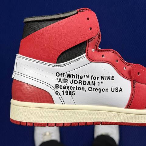 Jordan Air Jordan 1 High Off White Chicago AA3834-101 White Black Red EU 41 Basketball Shoe - Men's (BS-87143)
