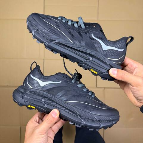 HOKA Mafate Speed 4 LITE Black Grey White Trail Shoe Trail Running Sneakers (BS-86937)