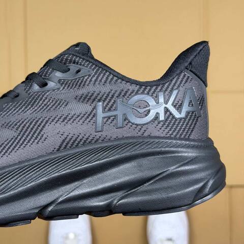 HOKA Clifton 9 Black Running Shoe Running Sneakers (BS-86881)