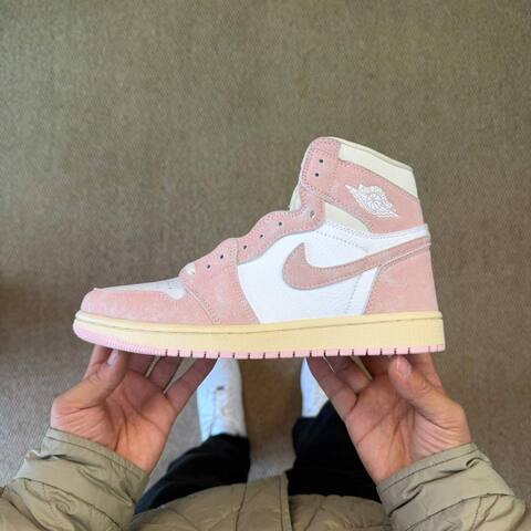 Jordan Air Jordan 1 High OG FD2596-600 White Pink Sail Cream EU 41 Basketball Shoe - Men's (BS-87218)