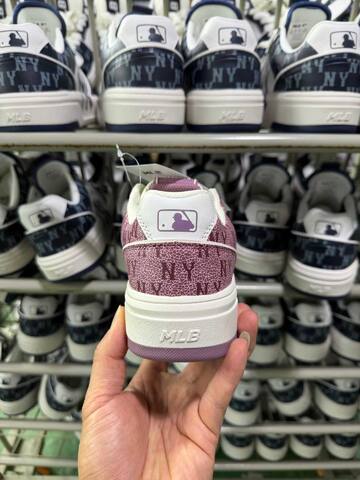 MLB Chunky Liner 3 ASXP025 White Purple Dark Pink Sneaker Casual