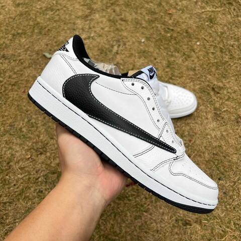 Jordan Air Jordan 1 Low OG SP Travis Scott XZ6868 002 White Black EU 44 5 Sneaker - Men's (BS-87207)