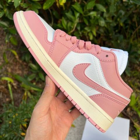 Jordan Air Jordan 1 Low DC0774 162 Pink White Cream EUR 37 5 Sneaker - Women's (BS-87174)