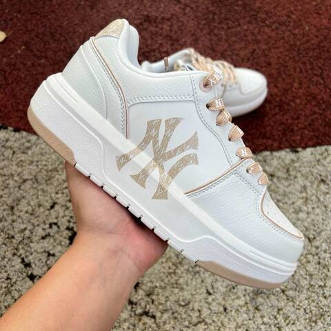 MLB CHUNKY LINER DENIM MONOGRAM BL 3ASXM046N White Beige EU 41 US M8 Sneaker Casual Sneakers - Men's (BS-86801)
