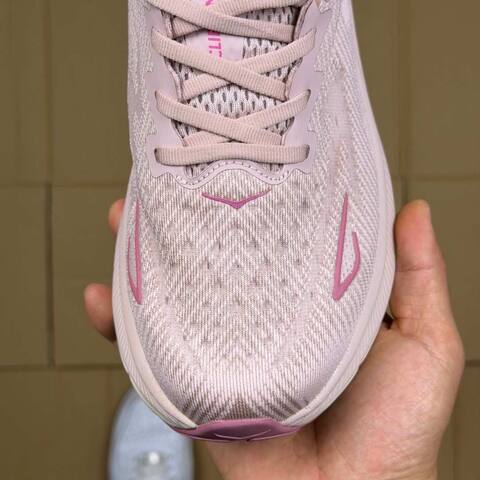 HOKA Clifton 9 Light Pink White Running Shoe Running Sneakers (BS-86879)